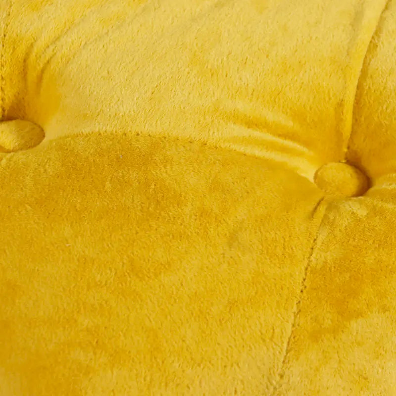 Ottoman carré en velours capitonné, repose-pieds cube multicolore