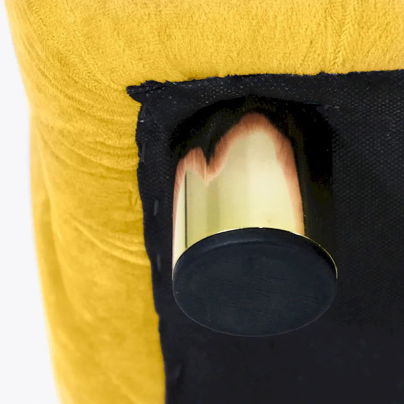 Ottoman carré en velours capitonné, repose-pieds cube multicolore