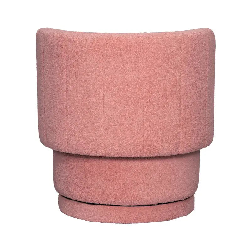 Fauteuil pivotant rond en boucle avec compartiment de rangement caché gris