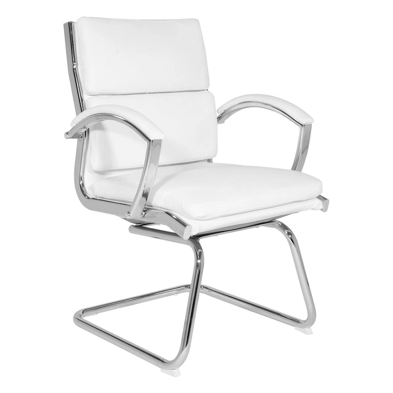 Mid Back Faux Leather Vistor's Chair
