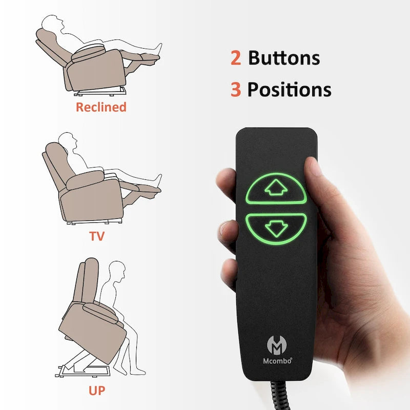 Fauteuil inclinable releveur électrique avec massage, chaleur et siège large Gris