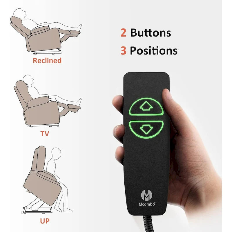 Fauteuil inclinable releveur électrique avec massage, chaleur et siège large Gris
