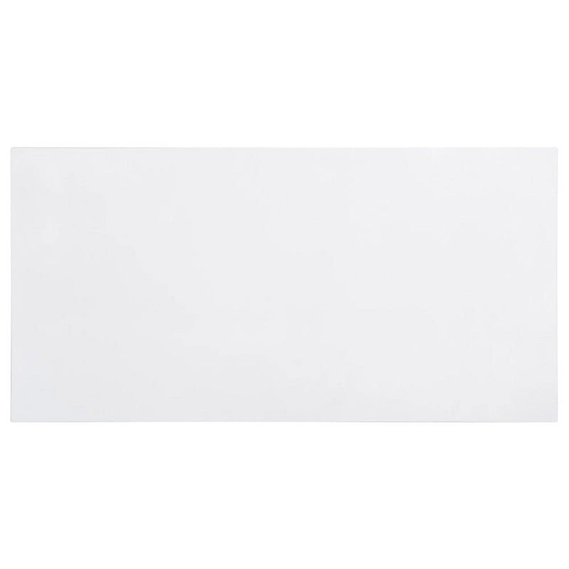 Table basse rectangulaire blanche en faux béton pour salon moderne
