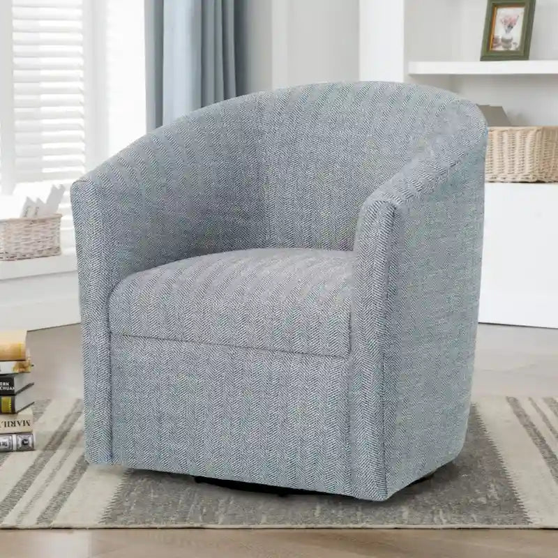 Fauteuil d'appoint pivotant en polyester, confortable pour le salon