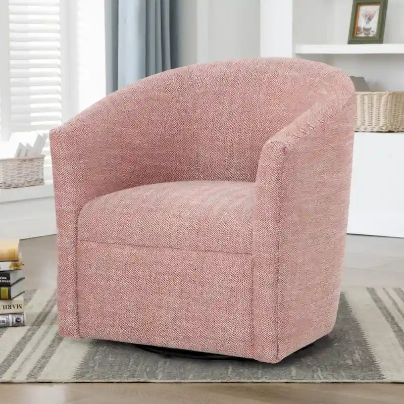 Fauteuil d'appoint pivotant en polyester, confortable pour le salon