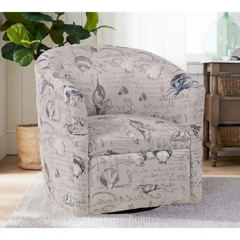 Fauteuil d'appoint pivotant en polyester, confortable pour le salon